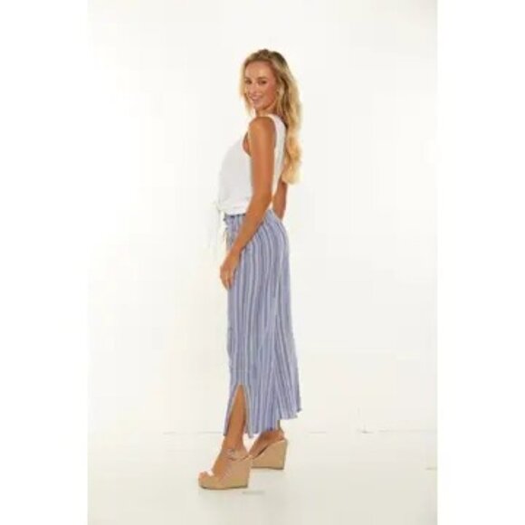 Frayed Beach Pant with Side Slit - Picture 2 of 2